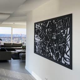 EASYfelt PET-vilt akoestisch wandpaneel | Zelfklevend | PET-vilt City map | Woning