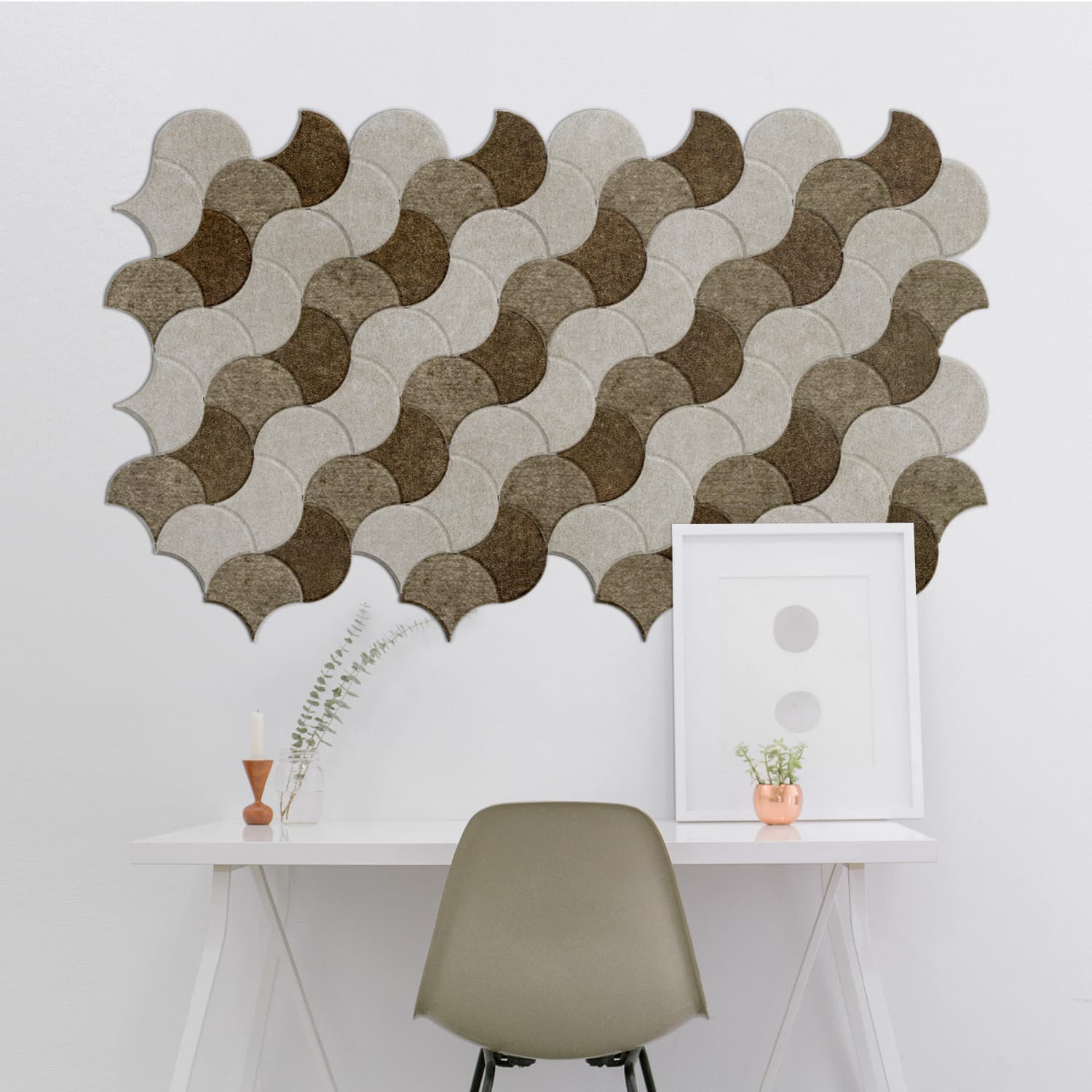 EASYfelt PET-vilt akoestische wandbekleding zelfklevend STICK Moroccan Scale
