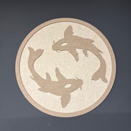 Circle Art Koi close-up air