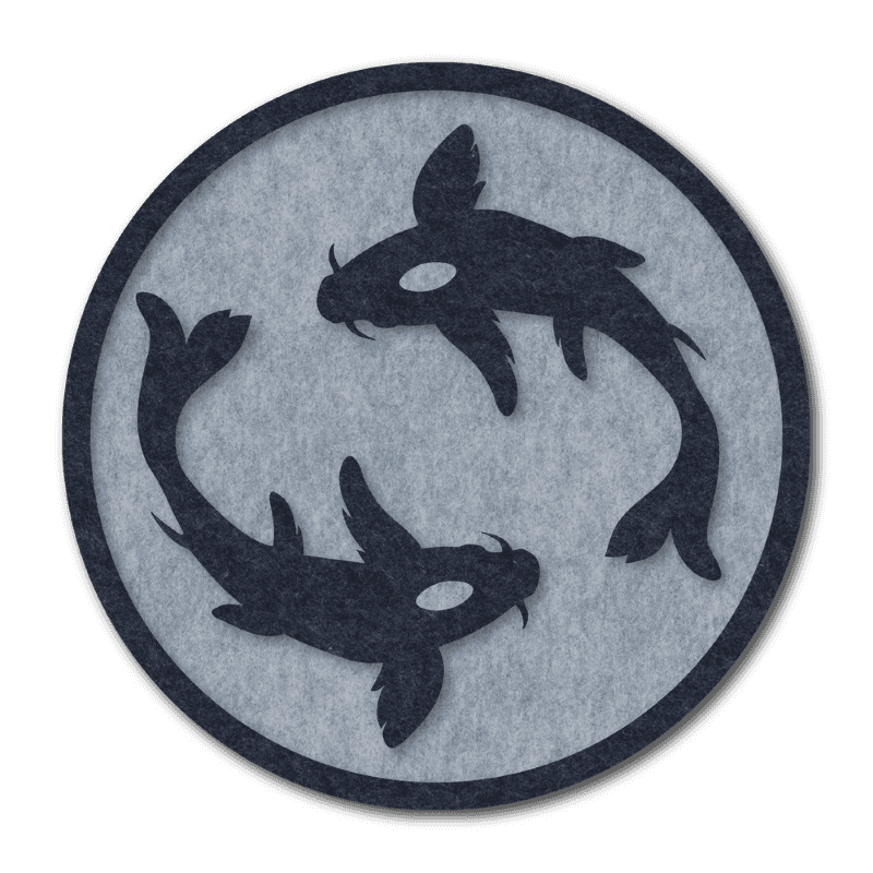 Circle Art Koi Water 60x60cm