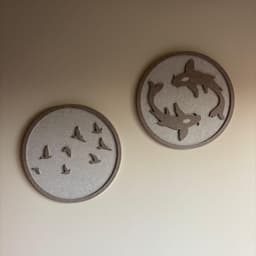 Circle Art Flight + Koi close-up