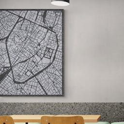 PET-vilt 9 mm - City Map - Mock up room