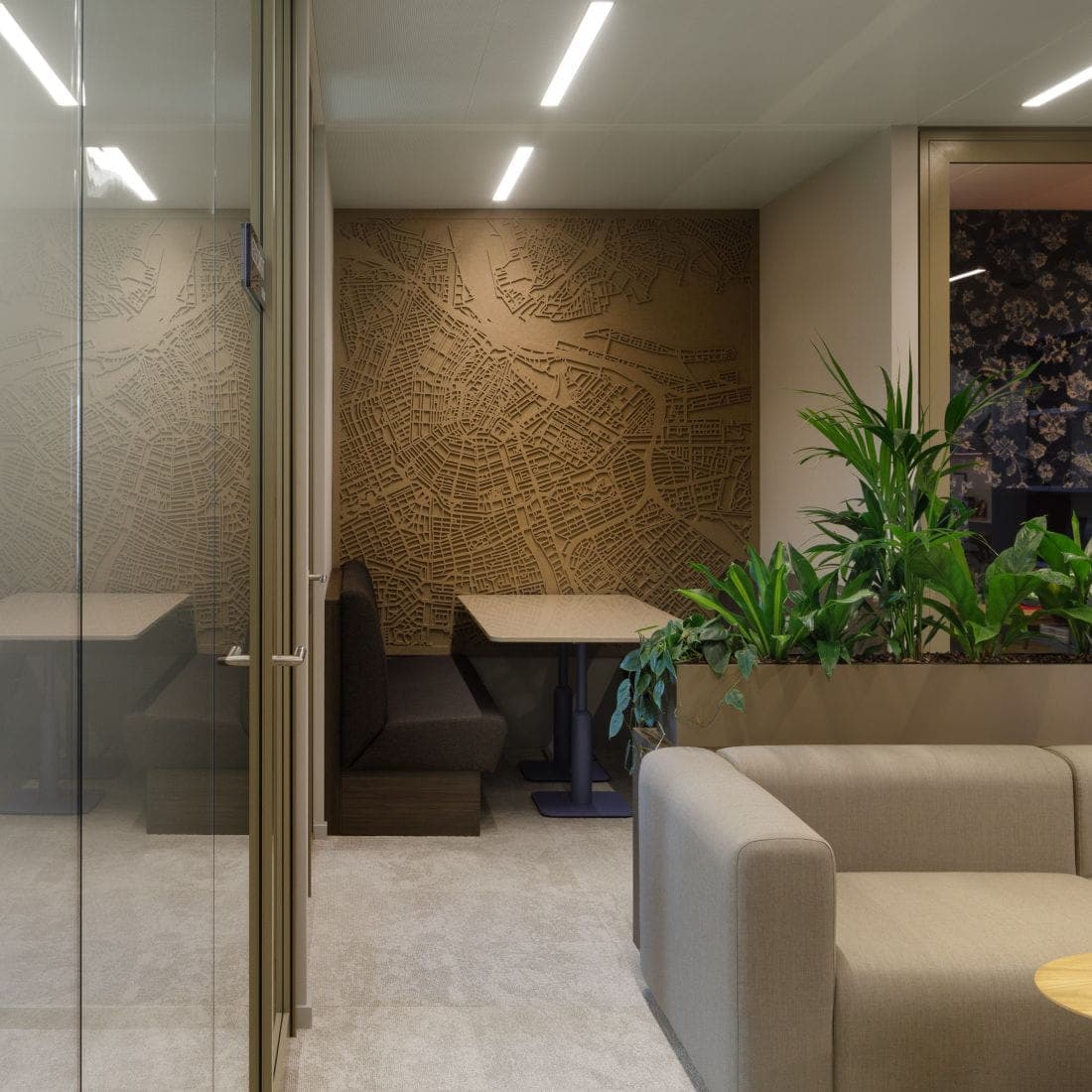 City Map Amsterdam kantoor Nederlands PET-vilt Sandy Beach